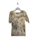 Theory  NWT Dazell Silk Knee Length Dress Neutrals Floral Size Medium Formal Photo 1