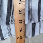 Calypso St. Barth  Grey White Linen Button Down Shirt Womens L Classic Beachy Top Photo 3