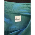 Jill McGowan Shirt Womens Medium Blue Teal Button Down Long Sleeve Tunic Top Photo 6