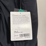 Athleta NWT  Cuteness 2 in 1 Capri size XL tall black ruched crop Photo 2