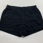 Old Navy  Black Linen Blend High Rise Pull On Shorts M Photo 0