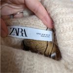 ZARA  Limited Edition wool mohair blend beaded turtleneck sweater in an oatmeal Photo 6
