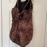 Leopard Print One Piece Swimsuit Ring Detail Back Tie Sexy Brown 1x Size 14W Photo 2
