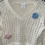 Wild Fable Off White Crotchet Crop Top(Size XS) Photo 5