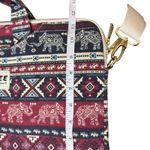 Dachee Laptop Shoulder Messenger Bag Red Elephant Pattern Canvas Waterproof 15" Photo 7