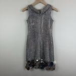 Biscotti Collezioni Party Dress Sz 12 Platinum Silver Sequins Bling Cocktail Photo 3