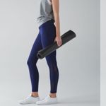 Lululemon Minimalist crop leggings in blue - mesh criss cross high rise Photo 2