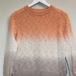 Faherty Muir Dip Dye Sweater Organic Cotton Ombre Size S Orange White Beige Photo 2