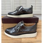 Johnston & Murphy  Women's Mitzi Wedge Derby Pewter Metallic Loafers Size 6 NIB Photo 3