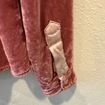 Free People x CP SHADES Cara Velvet Button Down Shirt in Pink size Small Photo 4