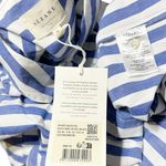 Sézane  Maxine Oversized Shirt Dress, Ecru Blue Stripes, FR46/US14 Photo 15