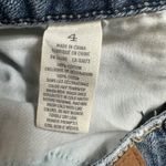 American Eagle  Denim Jean Shorts Womens 4 Blue Distressed Paint Splatter Cut Off Photo 3