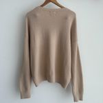 Thread & Supply Nashville Sweater Womens Large Beige Sand Cozy Soft Fuzzy Lounge Photo 3