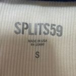 Splits59 White Rib Knit Sleeveless Racerback Stretch Mini Bodycon Tank Dress S Photo 2