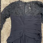 La Femme 23244 Navy Ruched Gown sz 4 Photo 3