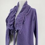 Anthropologie ANTHRO Moth Ha’Penny Purple Tie Front Cardigan Jacket EUC XS Photo 1