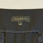 Talbots  Heritage Black Flat Front Ankle Crop Pants Side Slit Size 14p Workwear Photo 7