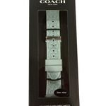 Coach NY APPLE WATCHBAND STRAP COMPATIBLE BLUE GREEN SILVERTONE SILICONE 38/40 Photo 0