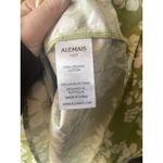 ALEMAIS NEW Leisa Organic Cotton Blouse Green Size 0 Floral Print Retro Photo 7