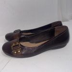 Nurture Brown Leather Ballet Flats Slip On Comfort Work Travel Minimalist Shoes Size 9.5 Photo 4