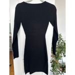 Wilfred Free Women's  Black Ribbed Cut-Out Long Sleeve Dress, Size S, Like New Photo 2