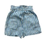Faherty  Cypress Linen Stripe Belted Shorts | Blue/White | XS Photo 1