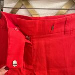 J.Crew Linen Blend Scalloped Hem Shorts Red 0 Photo 4