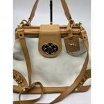 Emma Fox Large White Tan Tote Bag Photo 1