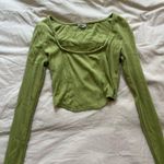 Garage Green ribbed crop top Photo 0
