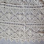 Belldini Chochet Cardigan Boho Coverup Tan Long Sleeve Size S Photo 8