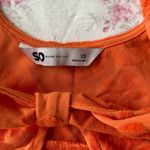 SO  bright orange crop tank top Photo 2