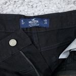 Hollister 1S High Rise Barrel Jeans Relaxed Black Pleated Front Size 25 x 23 Photo 5