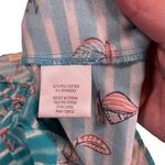 Modcloth Tie Neck Sailboat Novelty Print Blouse Blue Size S Cap Sleeve Coastal Photo 3