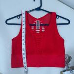Mono B Scarlet Mesh Activewear Top Size Medium EUC Red Photo 4