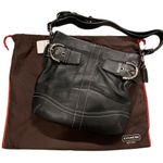 Coach Convertible Soho Slim Buckle Shoulder Bag Black Soft Leather Duffel New Photo 0