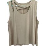 The Hour Piper Asymmetrical Neckline Taupe Tank Top size Large Size M Photo 0