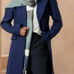 Banana Republic  Mid Length Car Coat Patriot Blue New with Tag Sz Medium Petite Photo 0