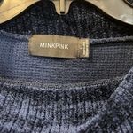 MINKPINK  Blue Cropped Sweater with Bell Sleeves Size Large EUC Photo 3