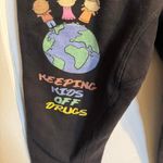 DARE Joggers Sweatpants Keeping Kids Off Drugs Graphic Print Black M/M Size M Photo 2