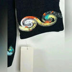 NWT Picadilly Fashions Open Cardigan 3/4 Sleeve Multicolor Appliqué Petite Small Black Size undefined Photo 8