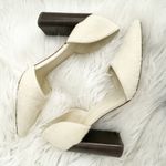 Vince | Prim D'orsay Genuine Calf Hair Pointed Toe Pump Cream Block Heels | 9.5 Photo 2
