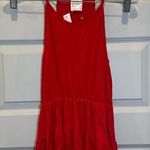 Olivia Rae NWT Livi by  Red Scoop Neck Sleeveless Tiered Tank size Small Photo 0