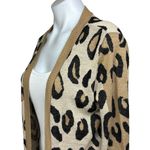 Apt 9 Beige Black Leopard Animal Print Open Front Knit Cardigan Sweater Size M Size M Photo 3