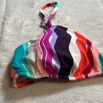 Bar III Multi Waves Printed Strappy Bralette Bikini Swim Top Pink Purple size L Photo 8