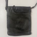 Margot Ny Split Pocket Black Soft Leather Slim Crossbody Purse Zipper Classic Photo 1