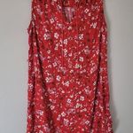 BeachLunchLounge  Red Floral Shirt Dress Photo 0