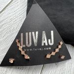 LUV‎ AJ Diamond Kite Crawler & Stud Earring Set Rose Gold Photo 1