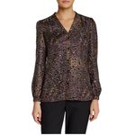 Tory Burch 100% Silk Animal Print Blouse Photo 0