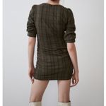 ZARA  Plaid Ruched Mini Dress Size XS Photo 2
