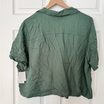 Abound  Nordstrom green olive button up Blouse Tee NWT size XL Photo 1